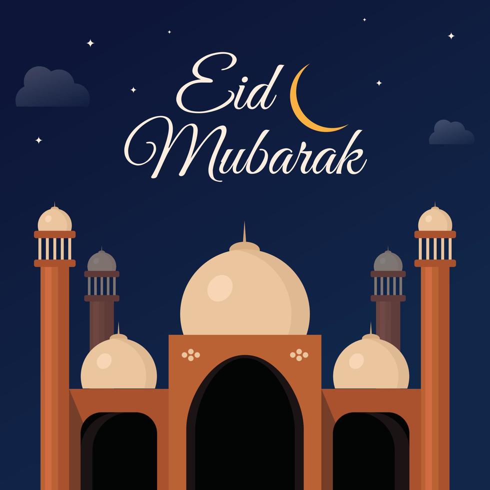 Eid Mubarak Social Media Post vector