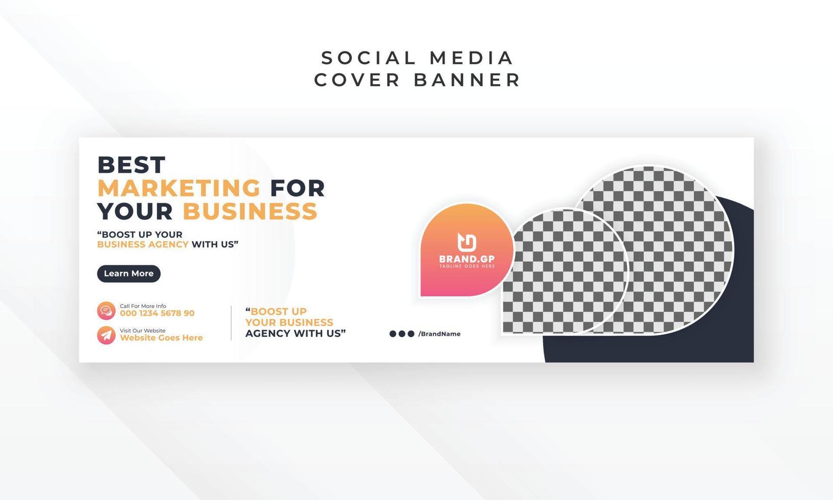 Modern creative social media twitter cover and web banner design vector