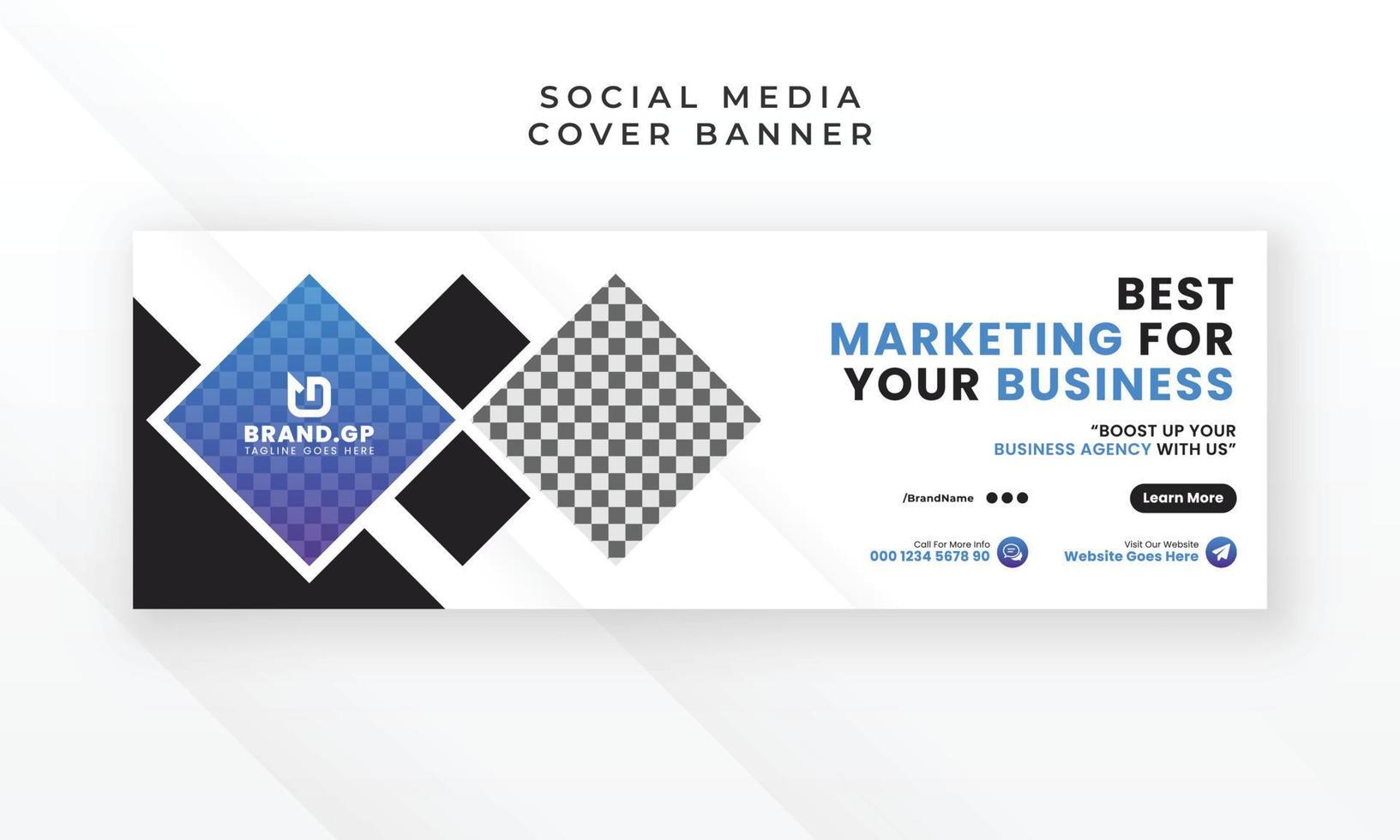 Modern creative social media twitter cover and web banner design vector