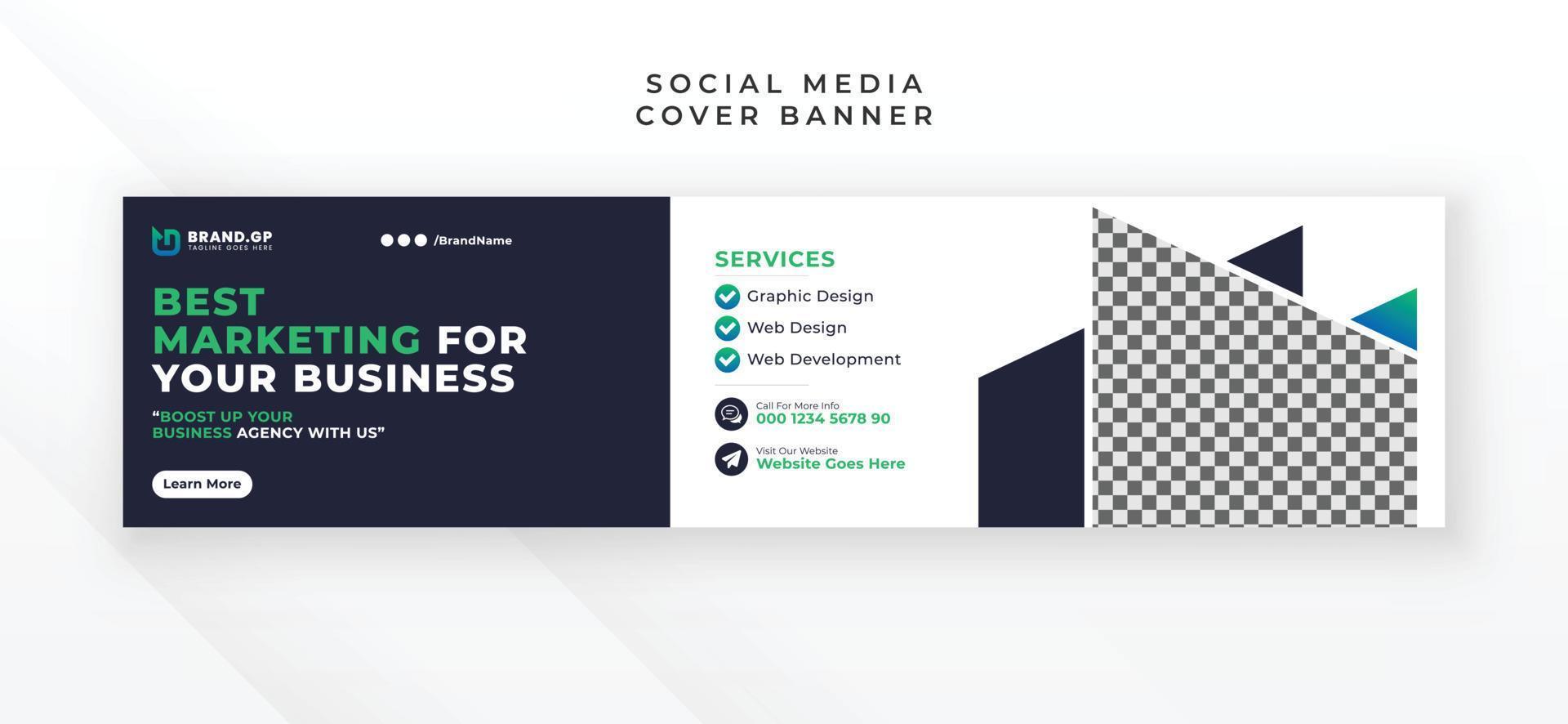 Modern creative social media linkedin cover banner ad design vector