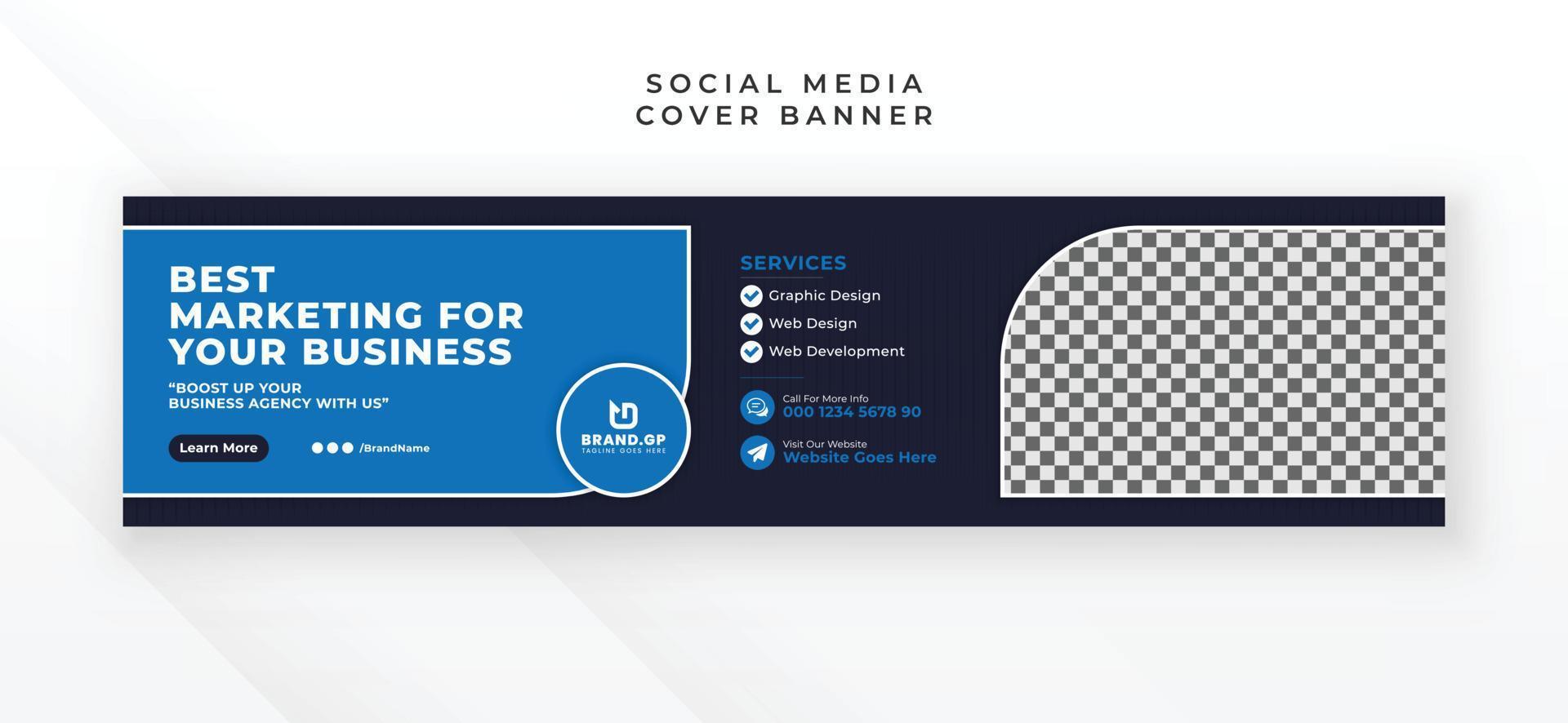 Modern creative social media linkedin cover banner ad design vector