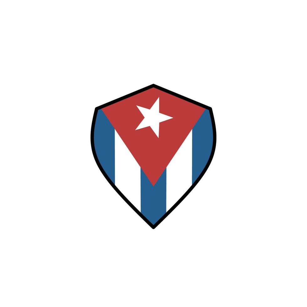 Cuba bandera icono, ilustración de nacional bandera diseño con elegancia concepto vector