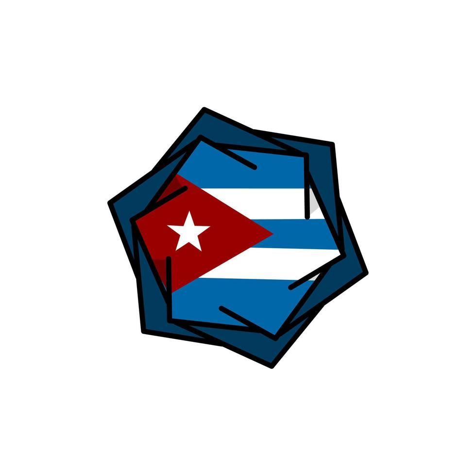 Cuba bandera icono, ilustración de nacional bandera diseño con elegancia concepto vector