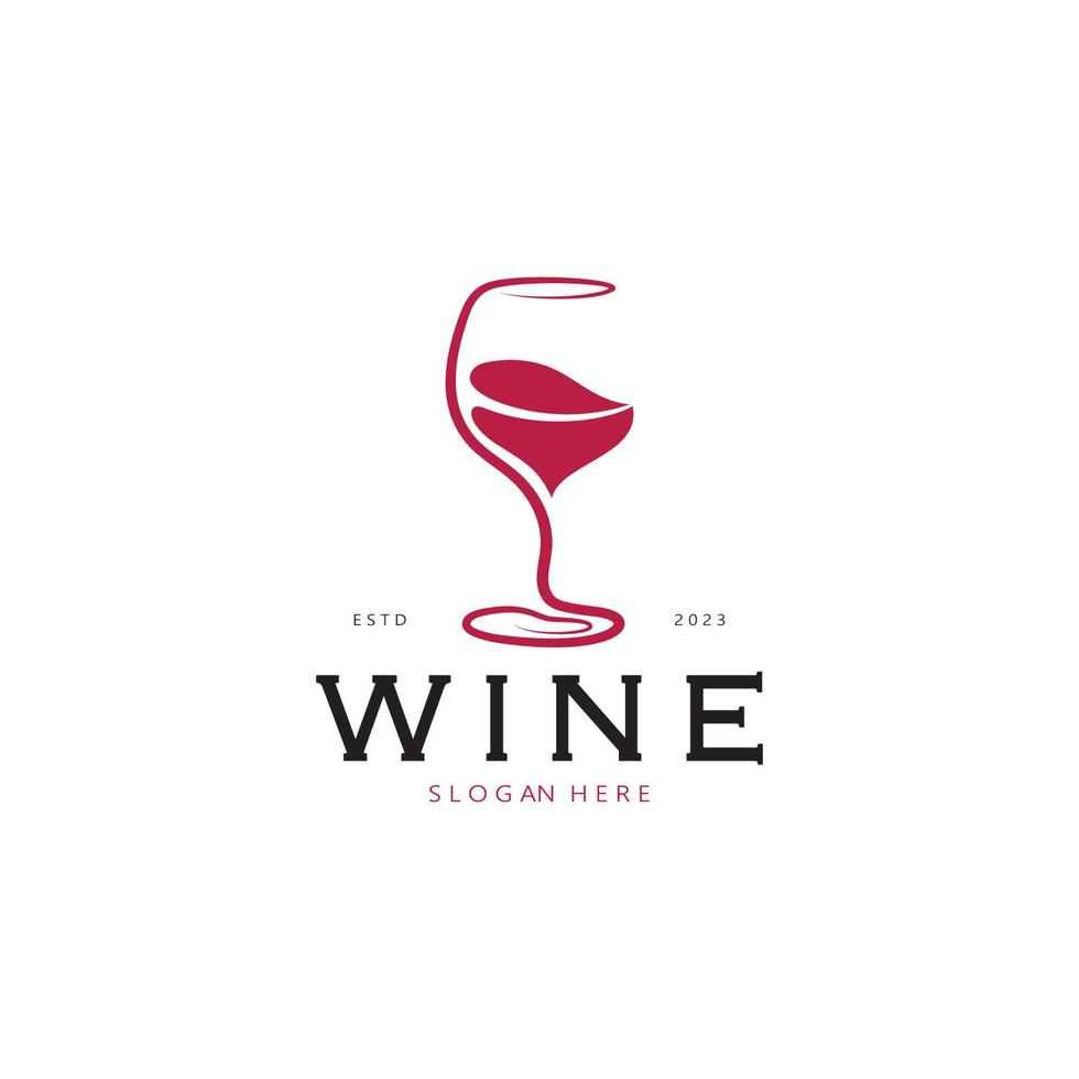 plantilla de diseño de logotipo de vino ilustración vectorial de icono-vector vector