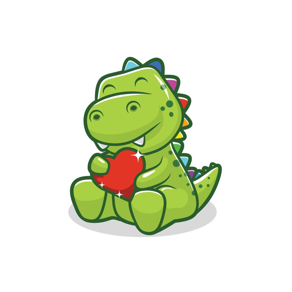 dino cartoon character design vector