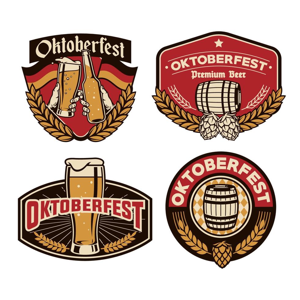 Oktoberfest Insignia Clásico conjunto vector