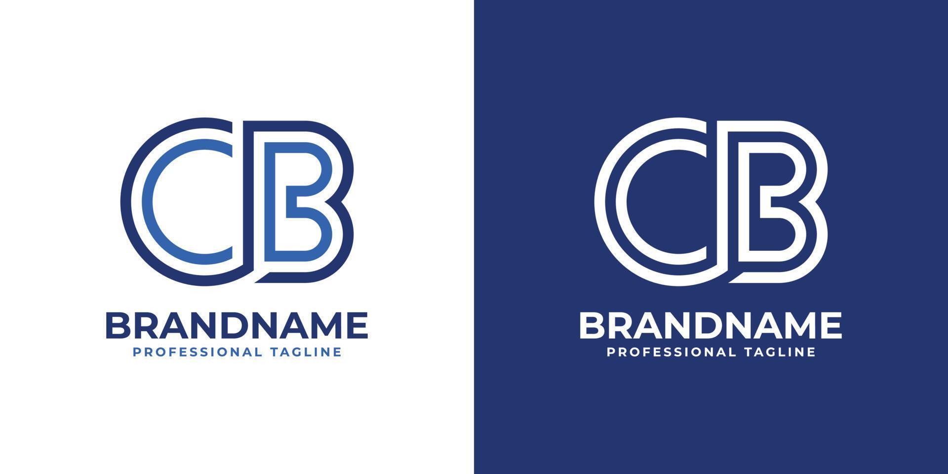 Letter CB Line Monogram Logo, suitable for any business with CB or BC initials. vector