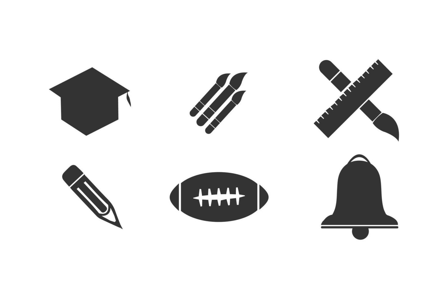 Teaching icon set. Educational instrument vector set