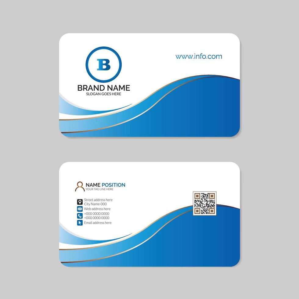 Creative business card template design vector