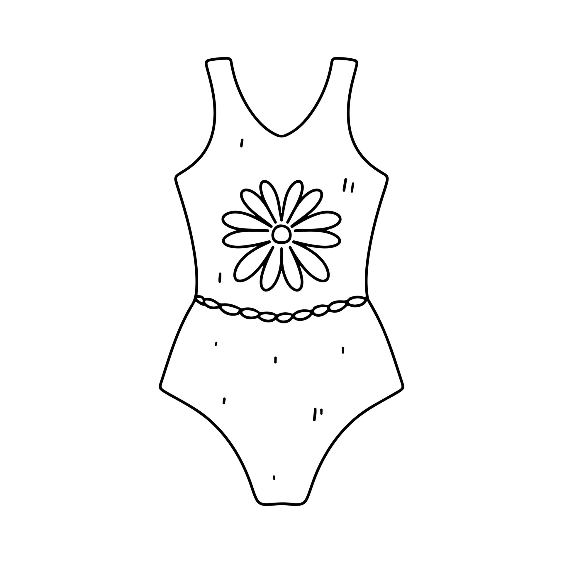 swimsuit coloring page