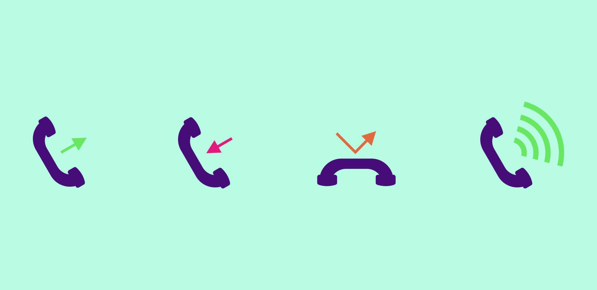 vector cartoon phone calling icon illustration