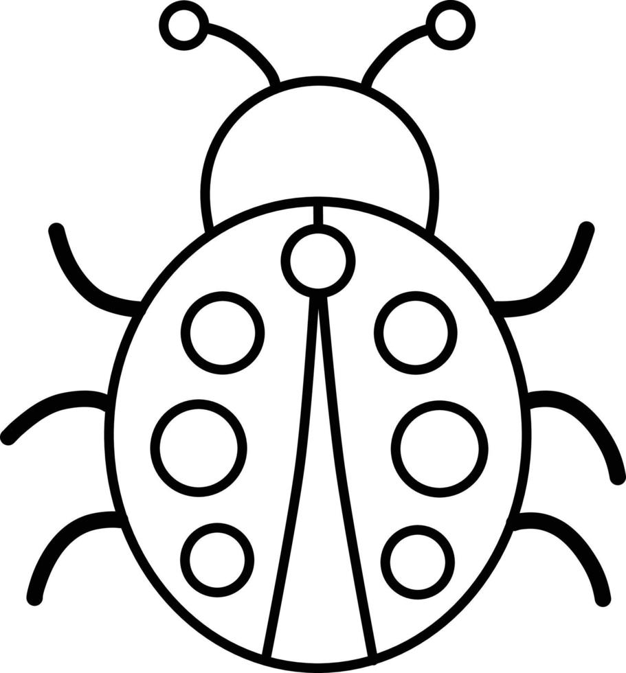 Simple clipart style Ladybird Ladybug icon vector