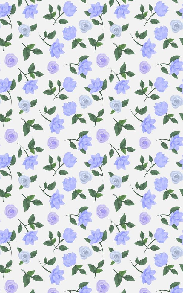 Simple floral seamless pattern. Beautiful white rose watercolor hand drawnillustration. Find fill pattern on swatches vector