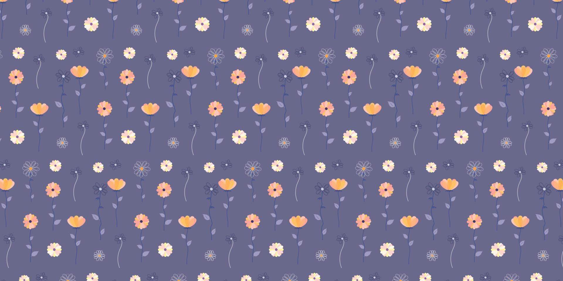Abstract floral seamless pattern. Calm color design aesthetic vibe. Find fill pattern on swatches vector