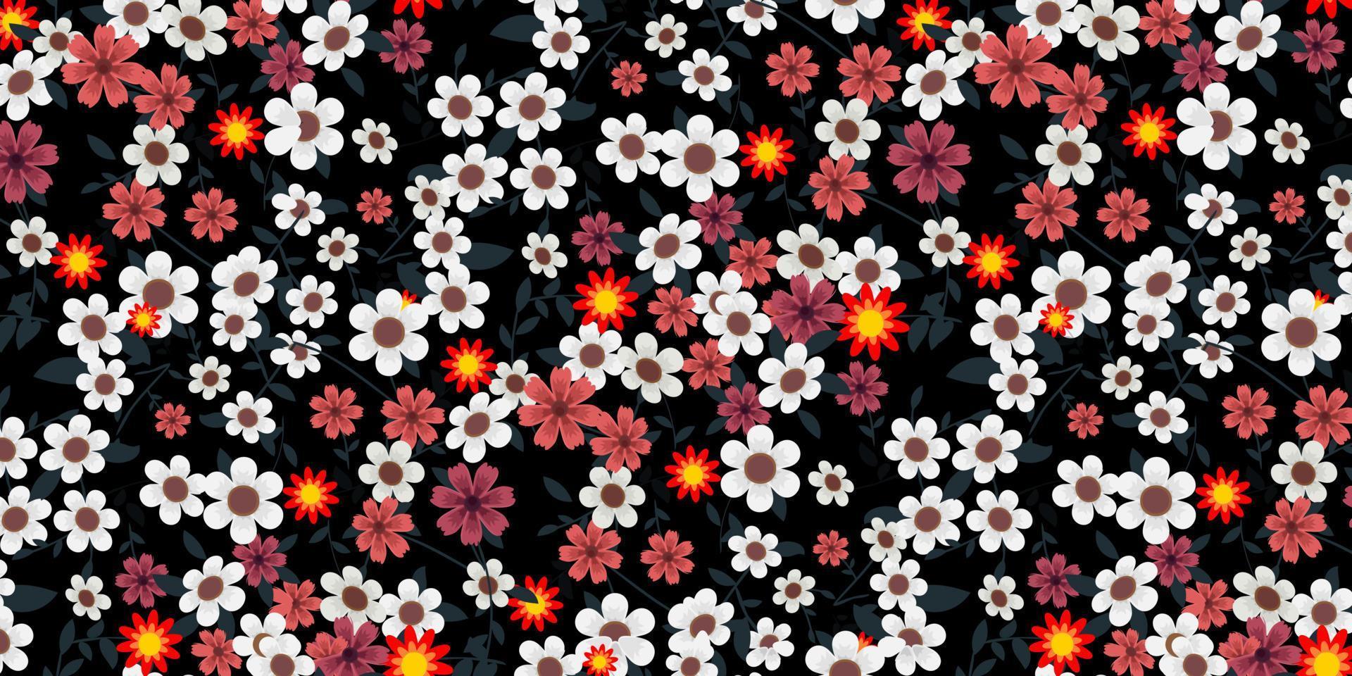 Ditsy floral abstract seamless pattern. Beautiful floral pattern. Find fill pattern on swatches vector