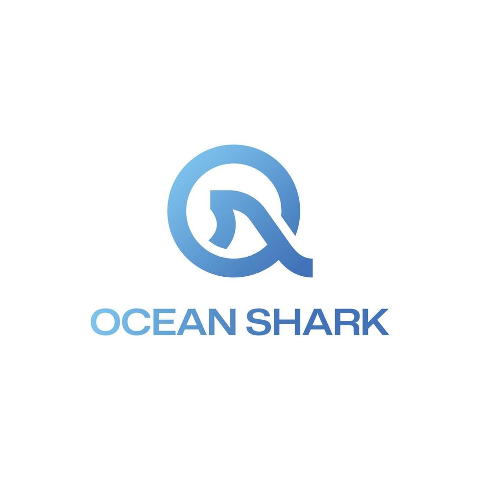 Ocean Shark Logo Creative vector