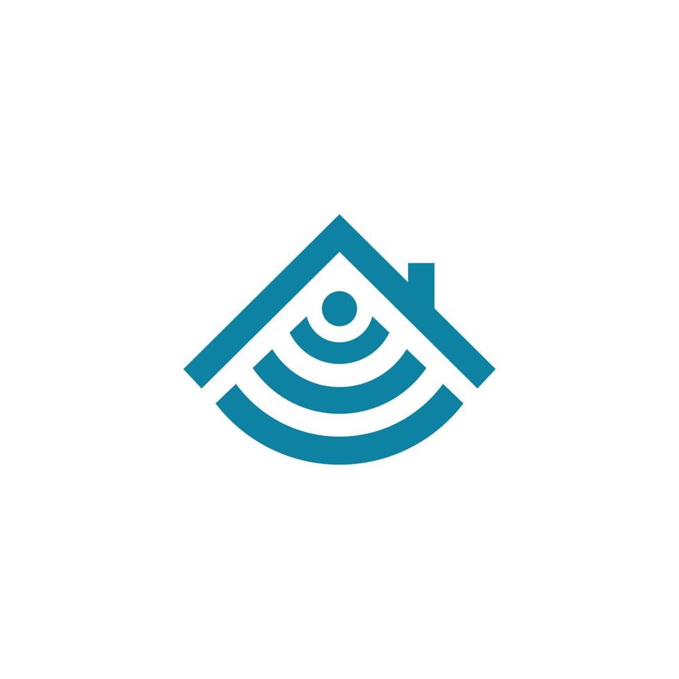 home logo with wifi icon vector