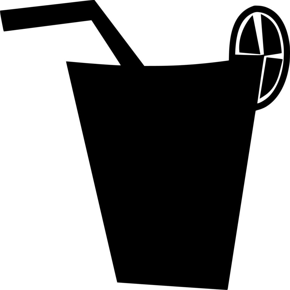 Vector silhouette of Beverage on white background