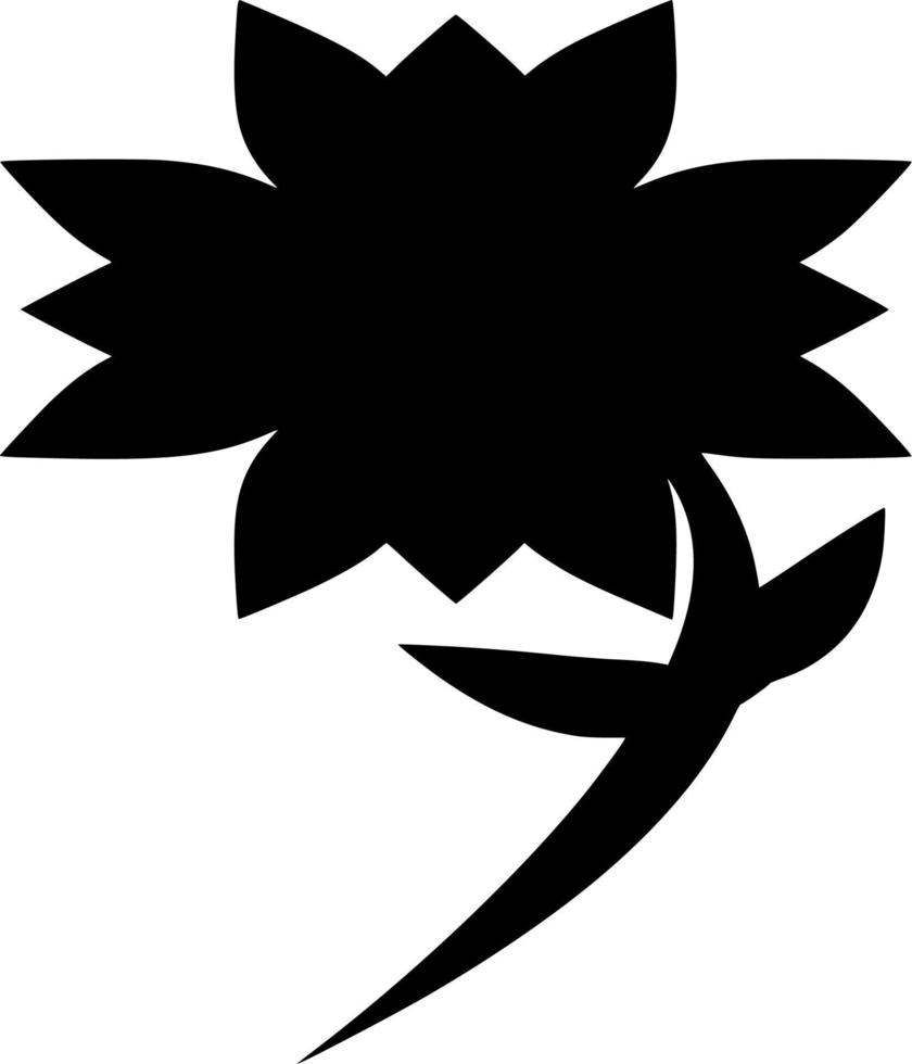 Vector silhouette of Flowers on white background