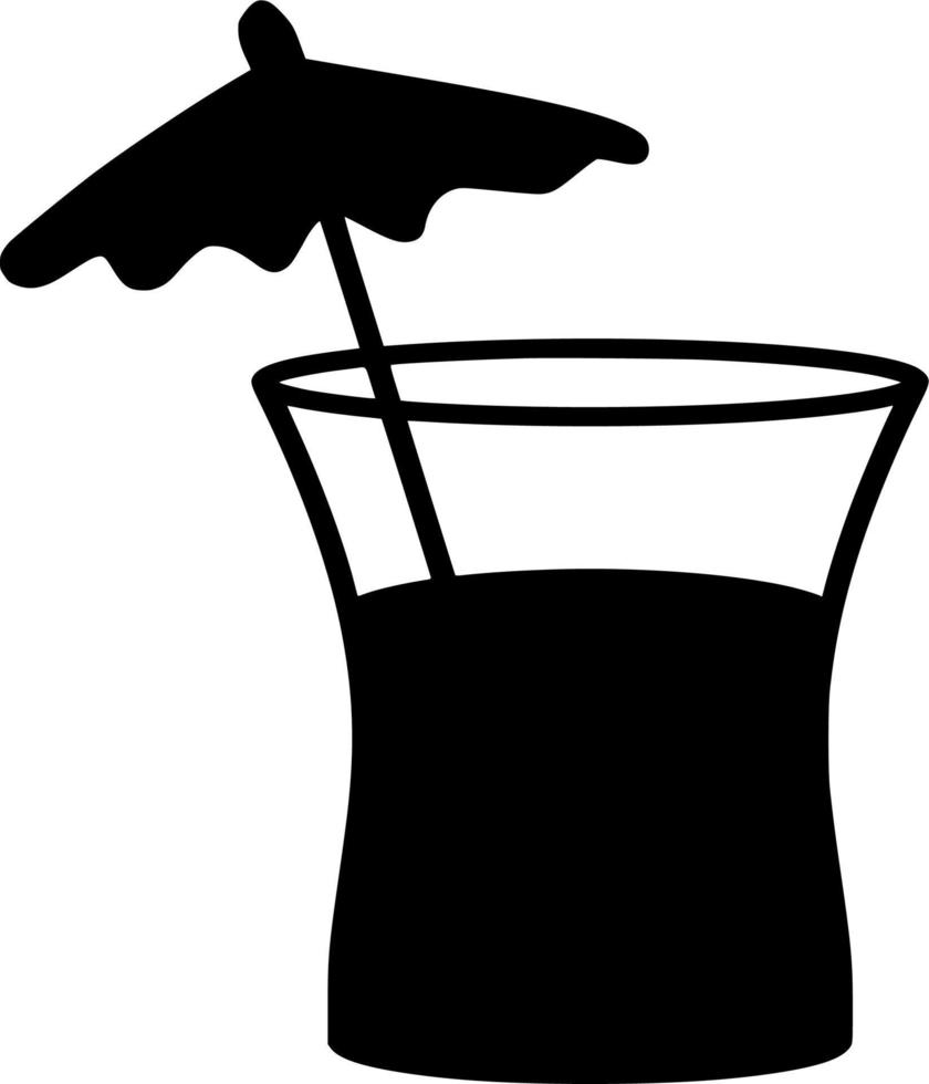 Vector silhouette of Beverage on white background