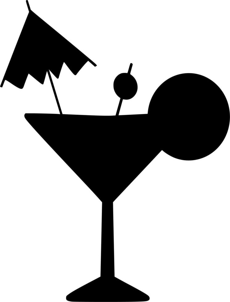 Vector silhouette of Beverage on white background