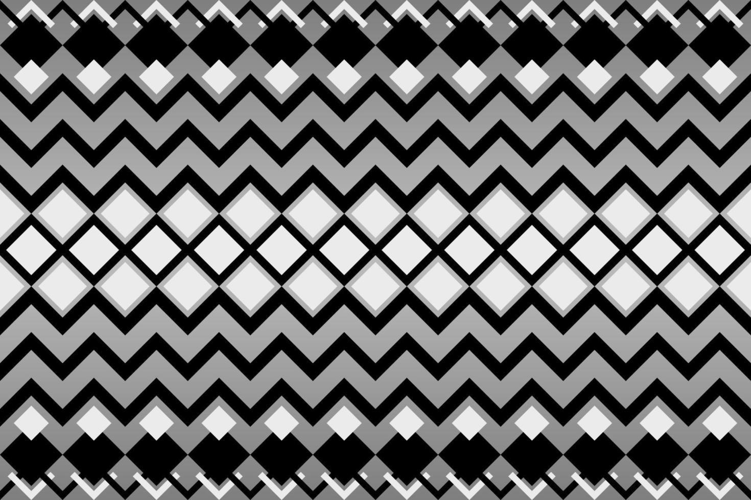 diseño de patrones sin fisuras étnicos geométricos en blanco y negro para papel tapiz, fondo, tela, cortina, alfombra, ropa y envoltura. vector