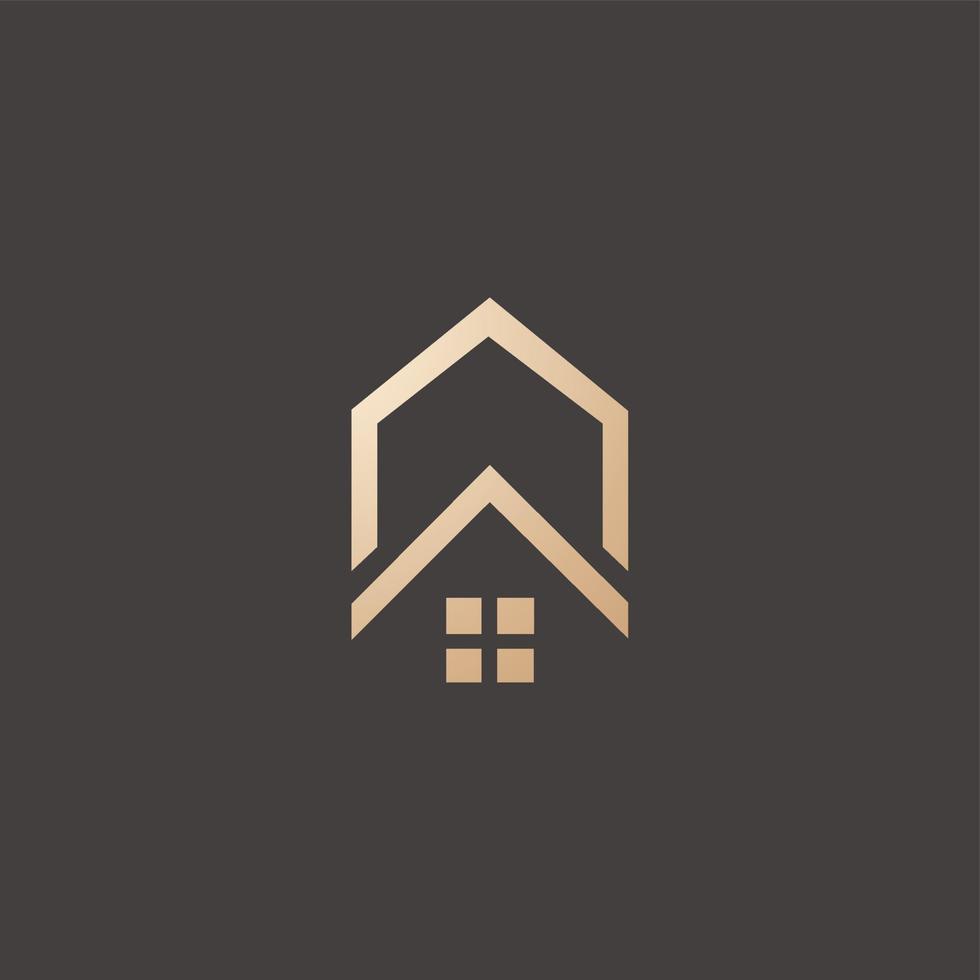 Luxury and modern real estate home logo design vector