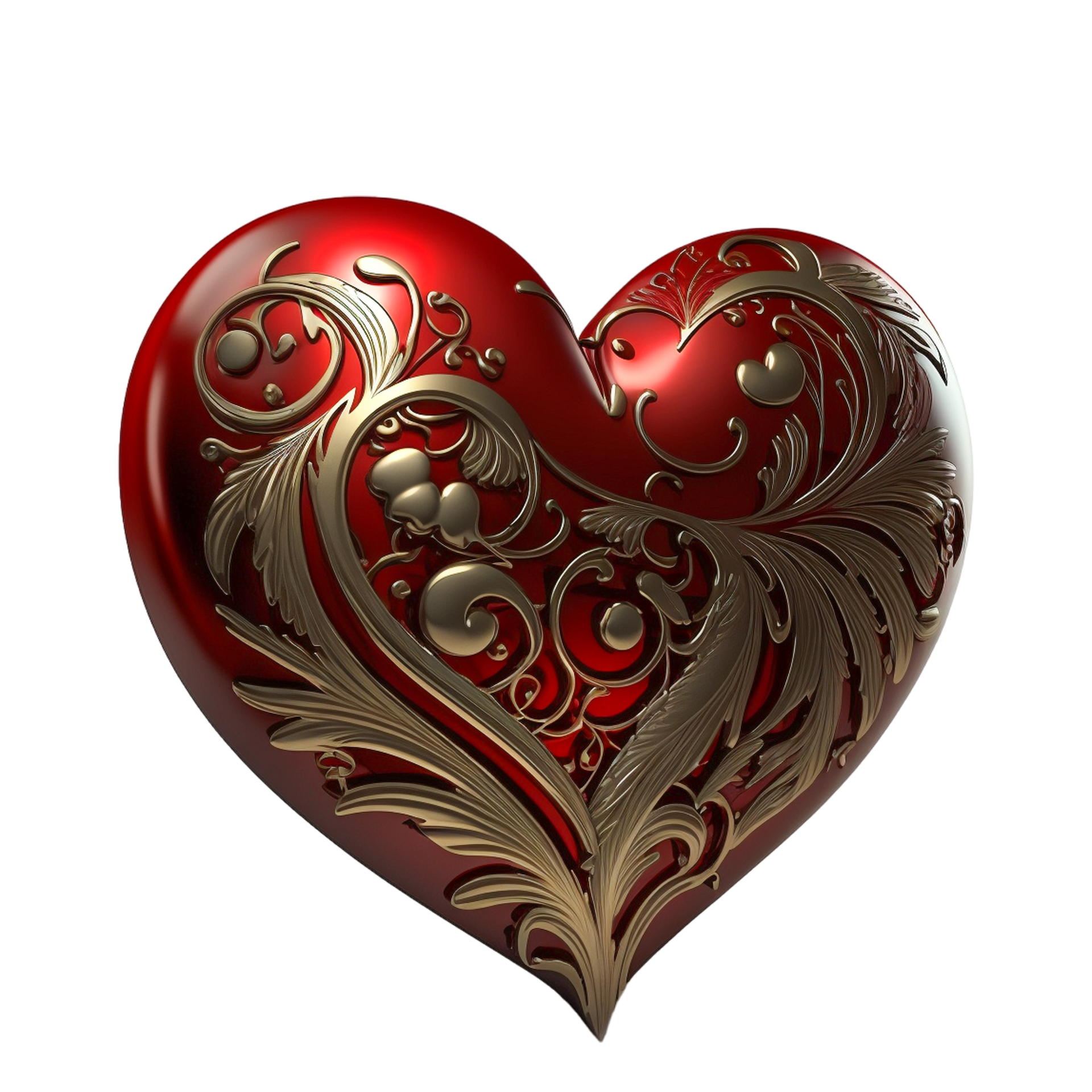 Red hearts for Valentine's day. Realistic heart shapes in red colors  18748178 PNG