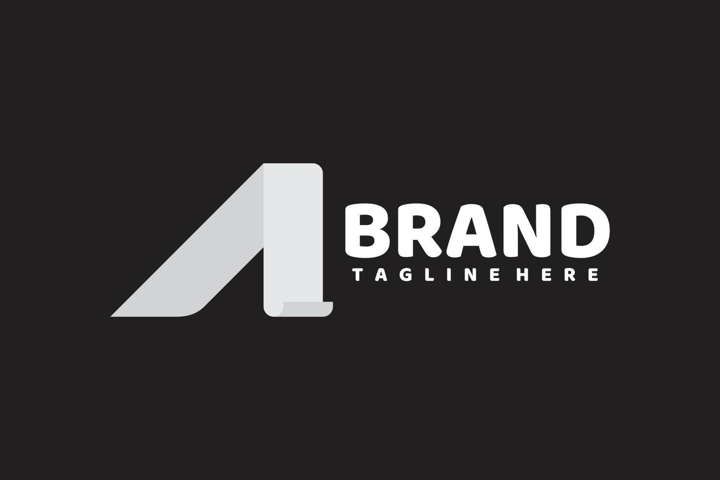 initial A logo paper vector