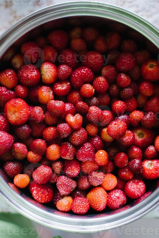 Strawberry berry background close-up photo