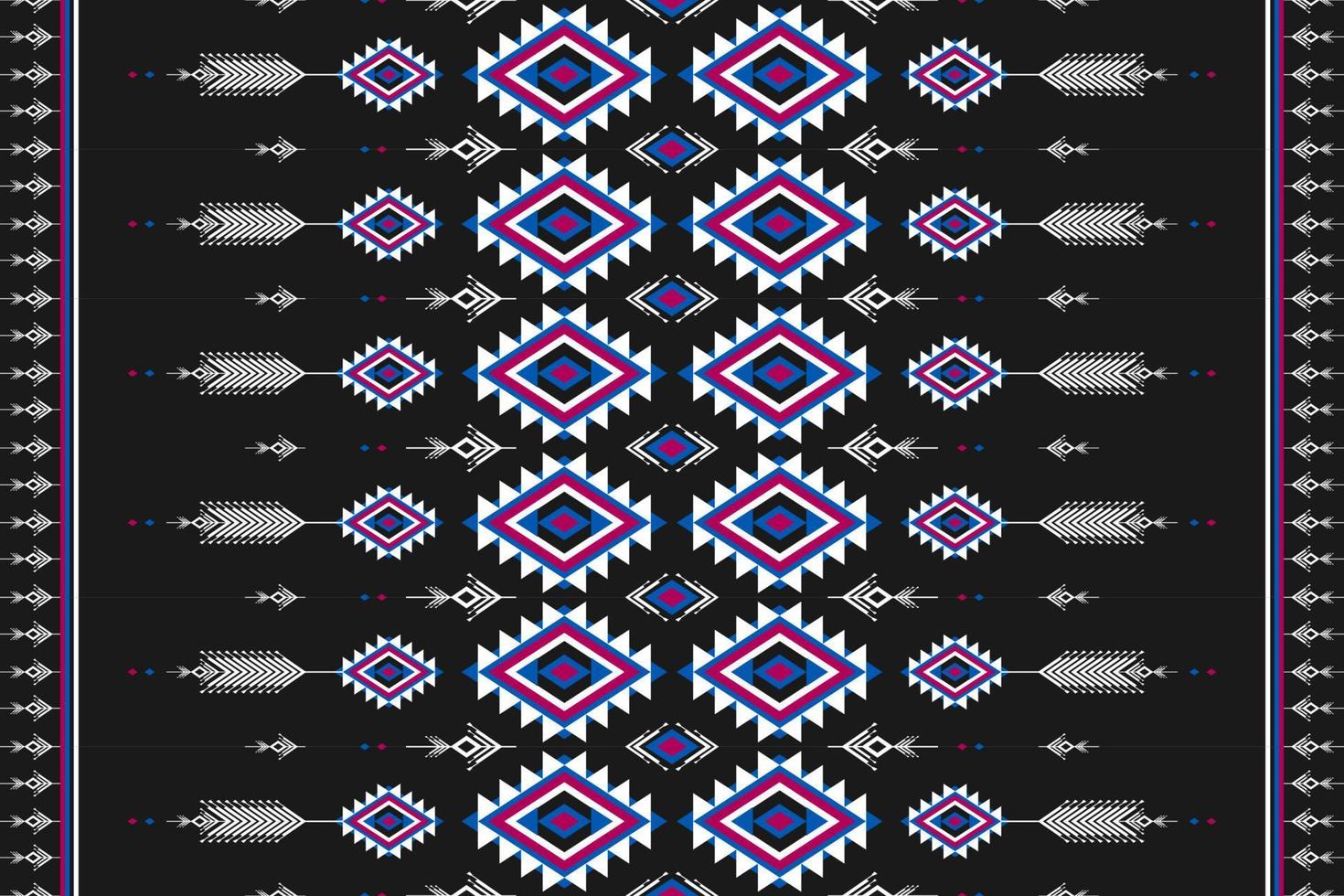 Carpet tribal pattern art. Geometric ethnic seamless pattern traditional. American, Mexican style. vector
