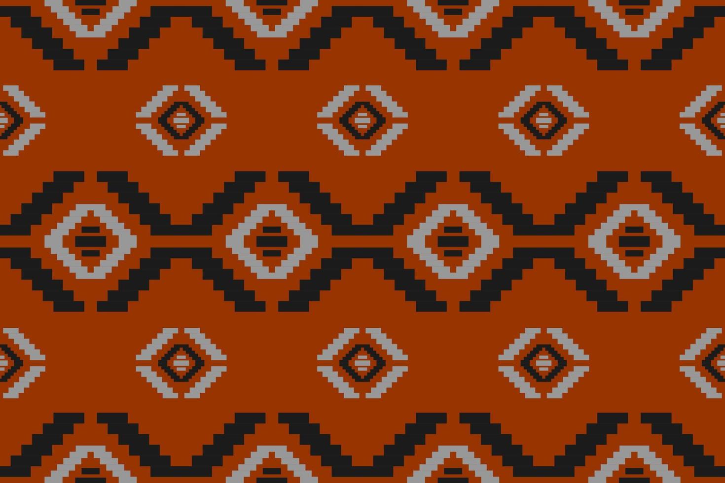 Orange fabric ethnic pattern art. Geometric ethnic seamless pattern traditional. American, Mexican style. vector