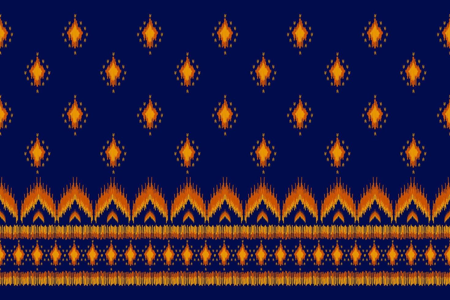 patrón étnico ikat sin costuras en tribal. estampado de adornos étnicos geométricos aztecas. estilo de patrón ikat. vector