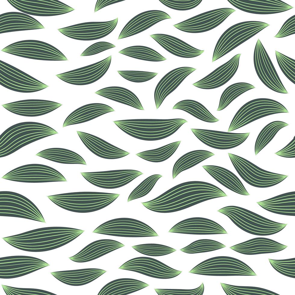 Graceful branches, leaves and flowers Seamless background in the style of nature. Vintage ornament. vector