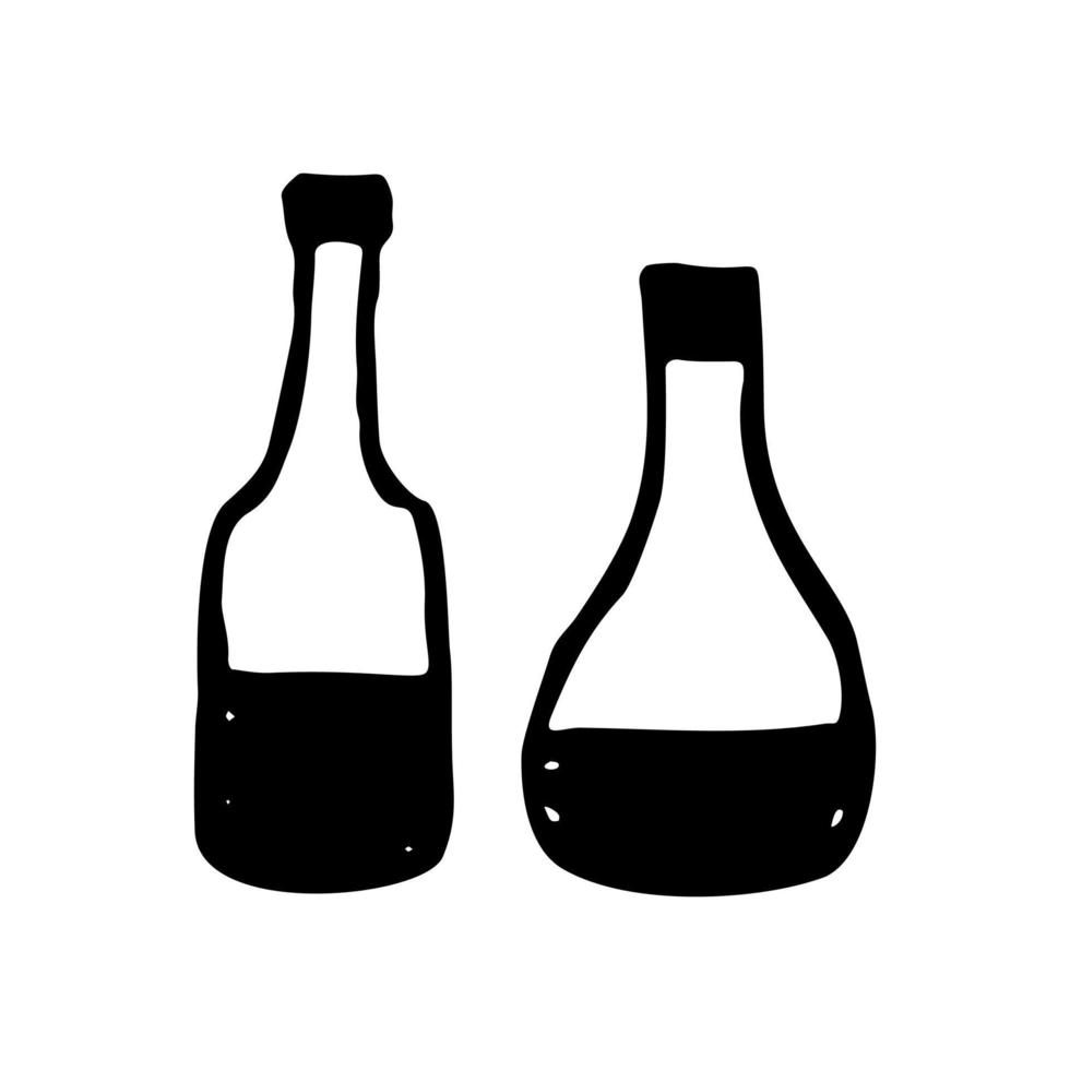 íconos de mano dibujar estilo alcohol vector