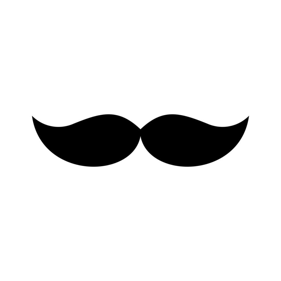 Black silhouette of a mustache vector