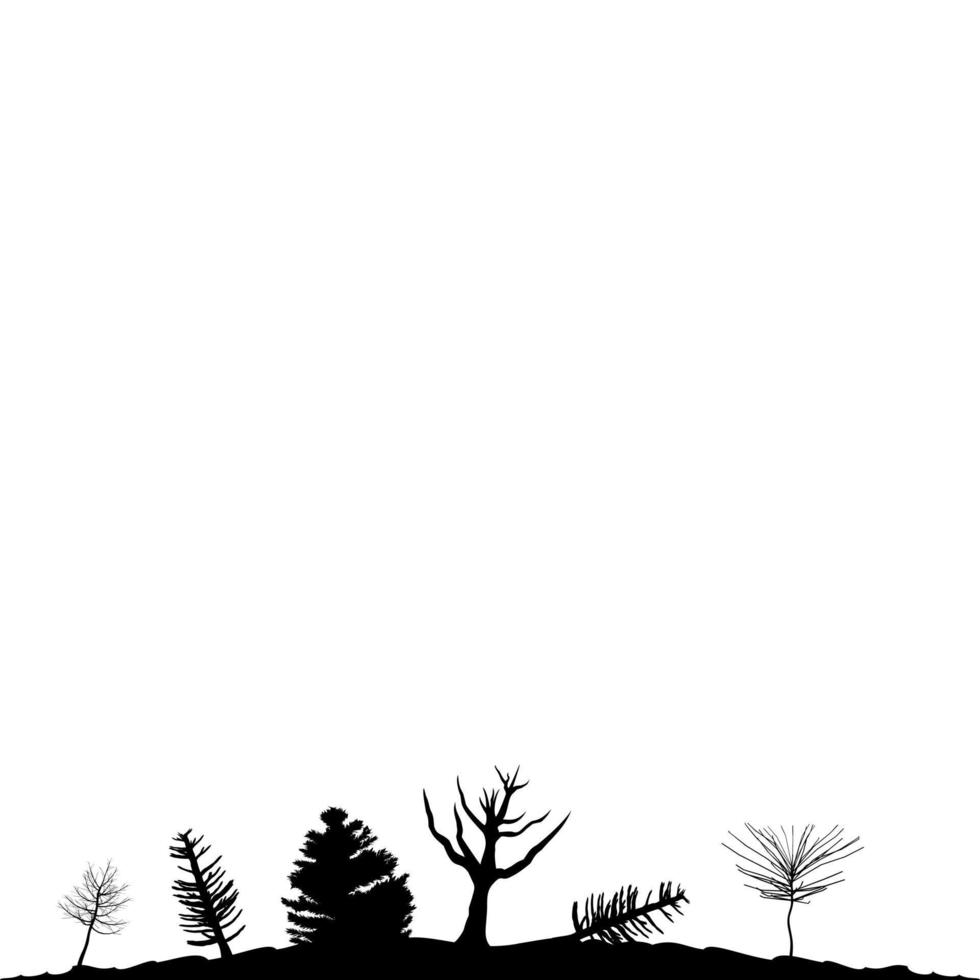 Forest landscape against the sky vector