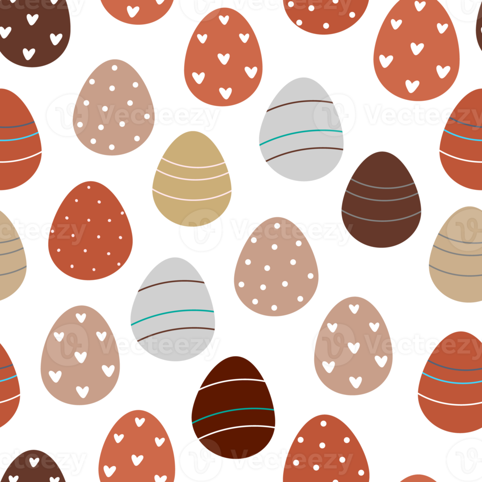 Seamless pattern of Easter eggs png