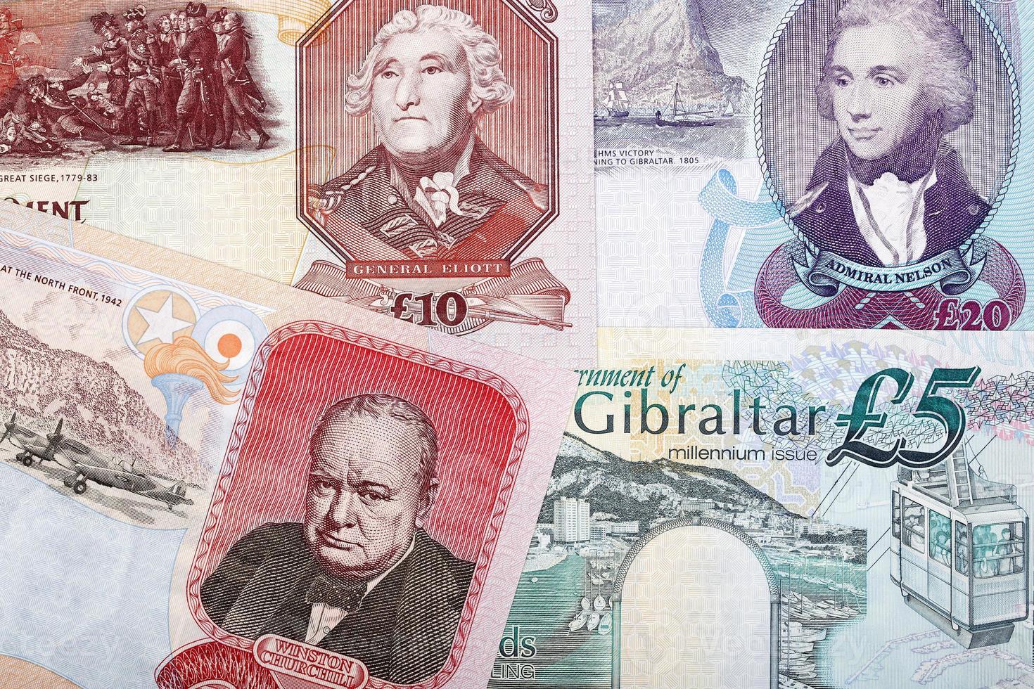 Gibraltar money, older serie, a business background photo