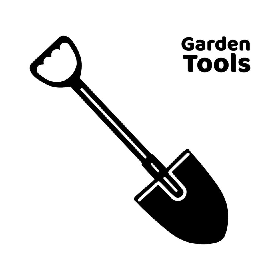 pequeño zapador pala para excavación. jardín herramientas. plano estilo icono. aislado en blanco antecedentes. vector. vector