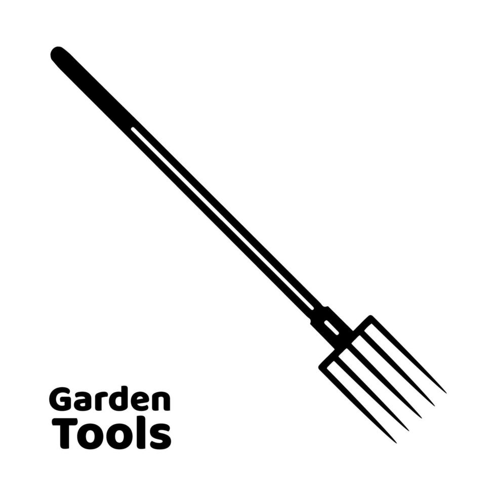 Small forks for loosening the soil and weeds, garden tools for work. Flat style icon. Isolated on white background. Vector. vector