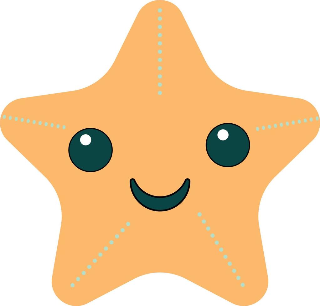 cute starfish icon vector