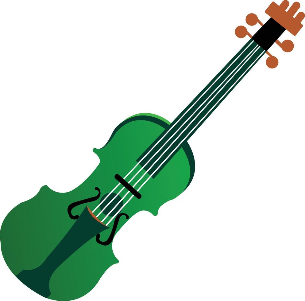 violín firmar verde ilustración vector