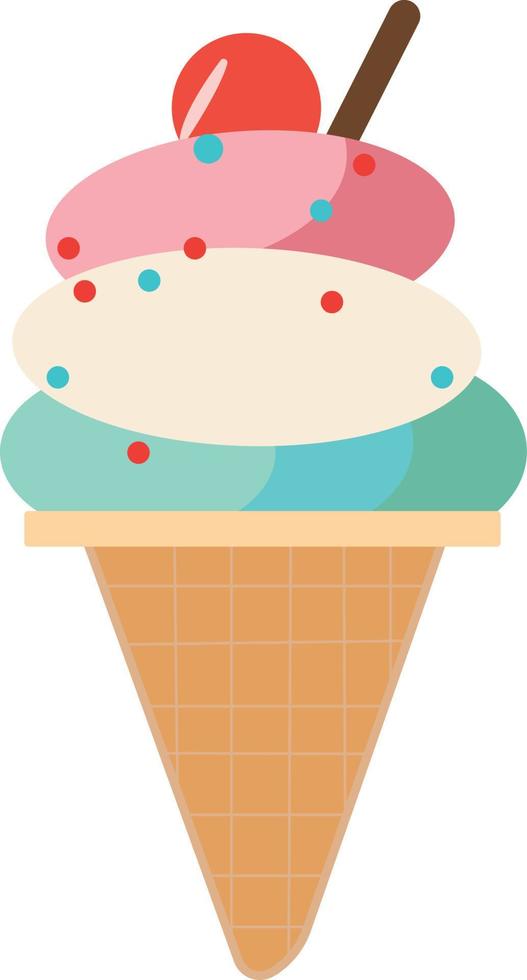 hielo crema gratis comida icono vector