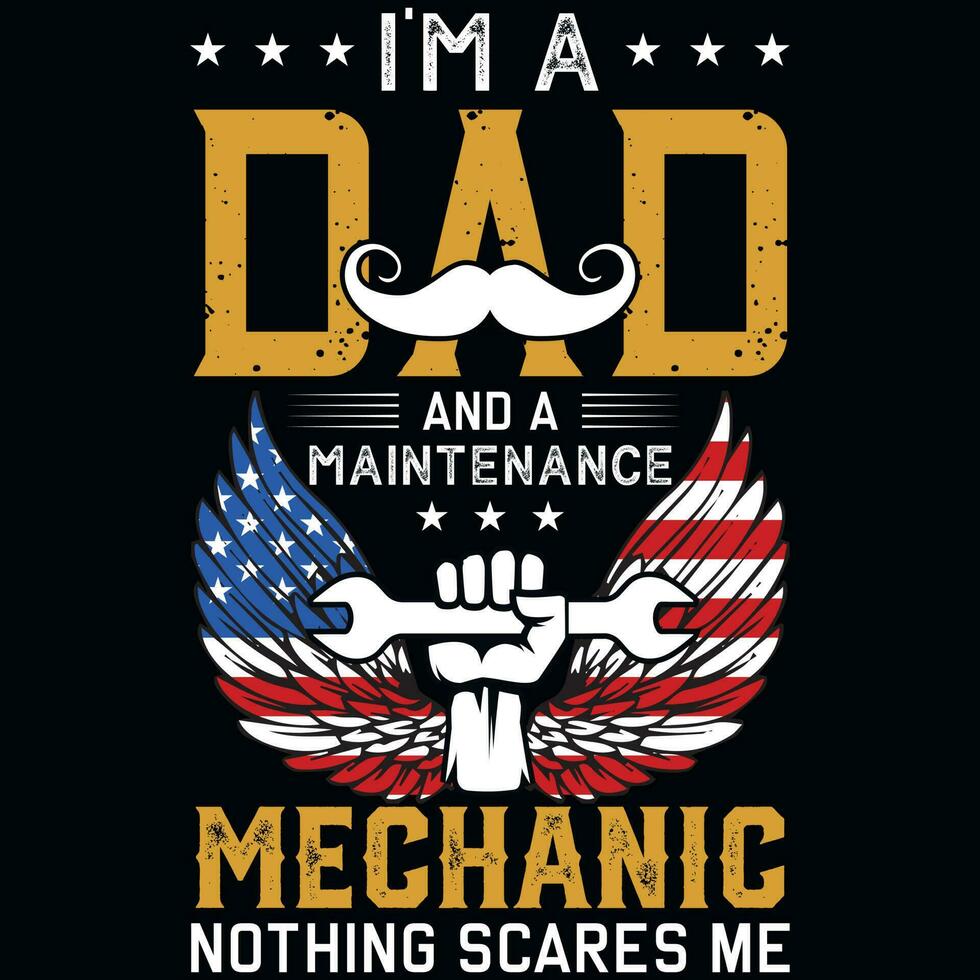 Mechanic graphics tshirt design vector