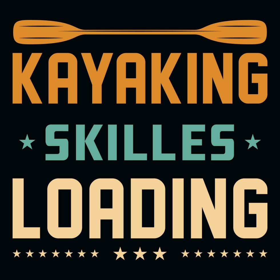 Kayaking typography tshirt design vector