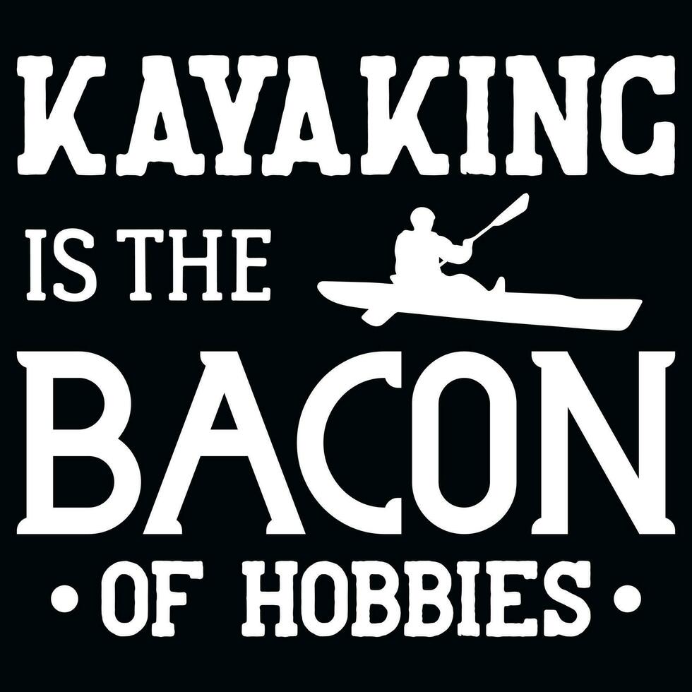 Kayaking typography graphics tshirt design vector