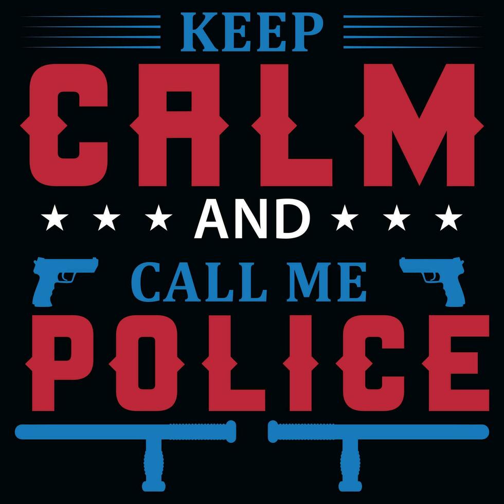 Police typography tshirt design vector