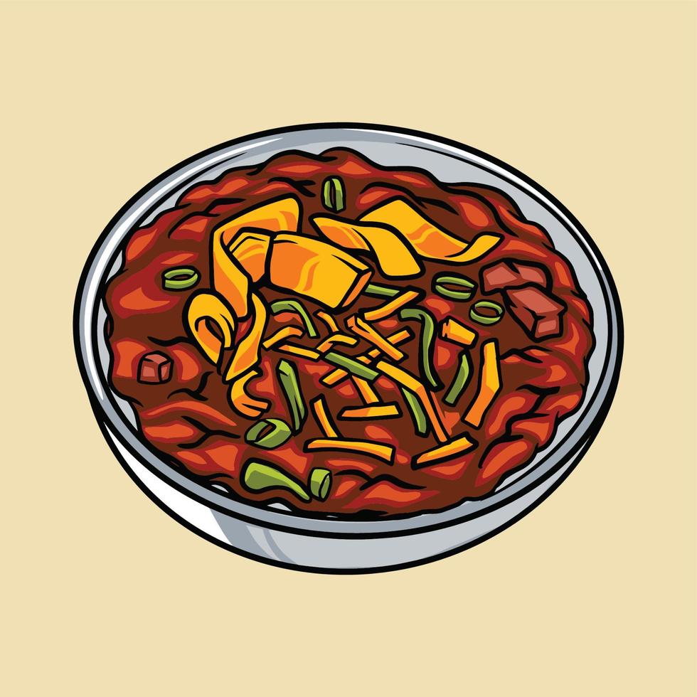 Chili con carne food vector