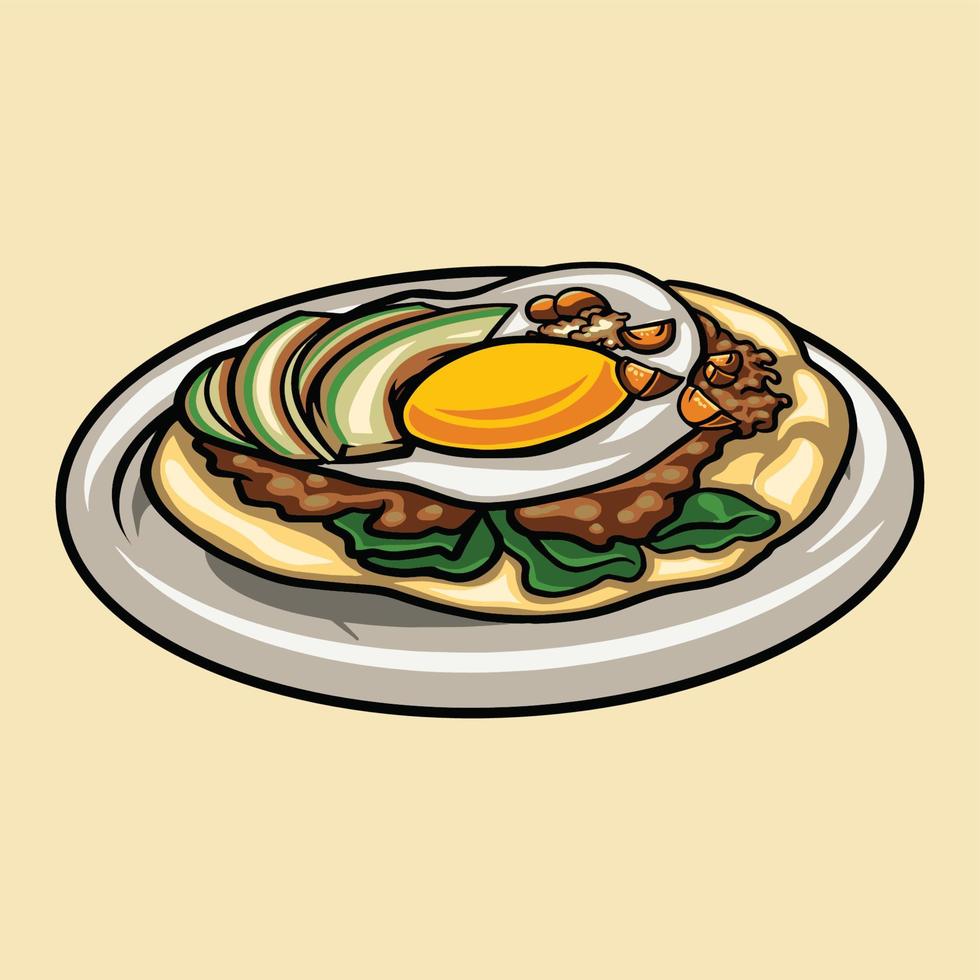 huevos rancheros food vector